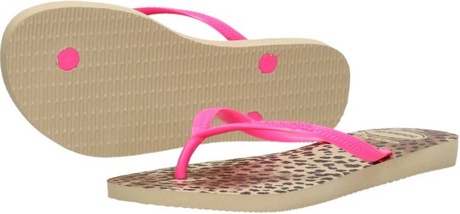 Havaianas Slim Animals Dames Slippers Sand Grey Pink
