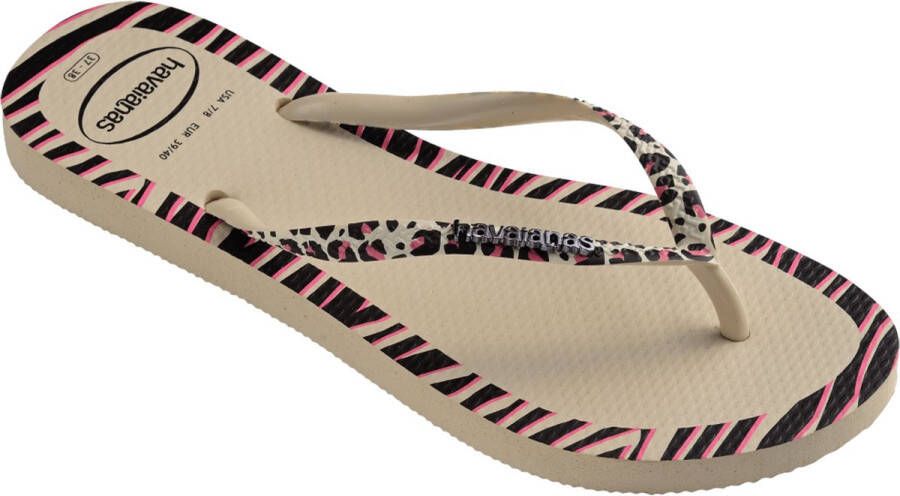 Havaianas Slim Animals Fashion Dames Slippers Beige