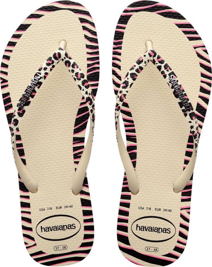 Havaianas Slim Animals Fashion Dames Slippers Beige