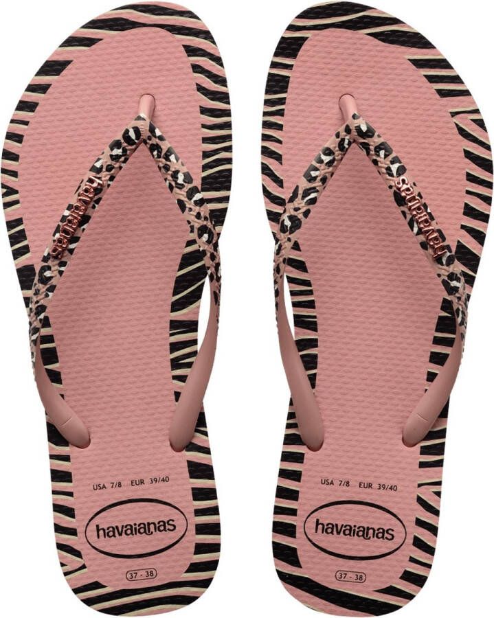 Havaianas Slim Animals Fashion Dames Slippers Roze