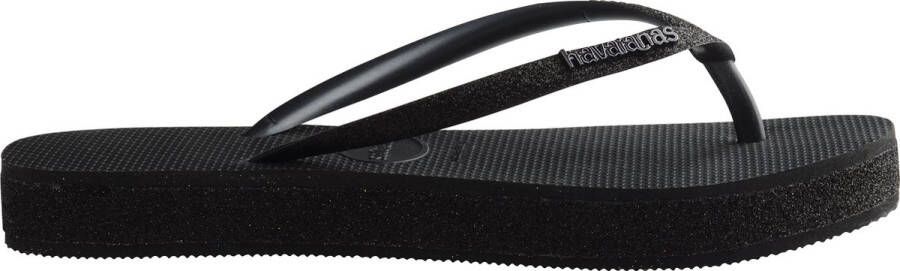 Havaianas Slim Flatform Sparkle Dames Slippers Zwart