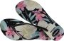 Havaianas Slim Floral Dames Slippers Zwart Roze - Thumbnail 4
