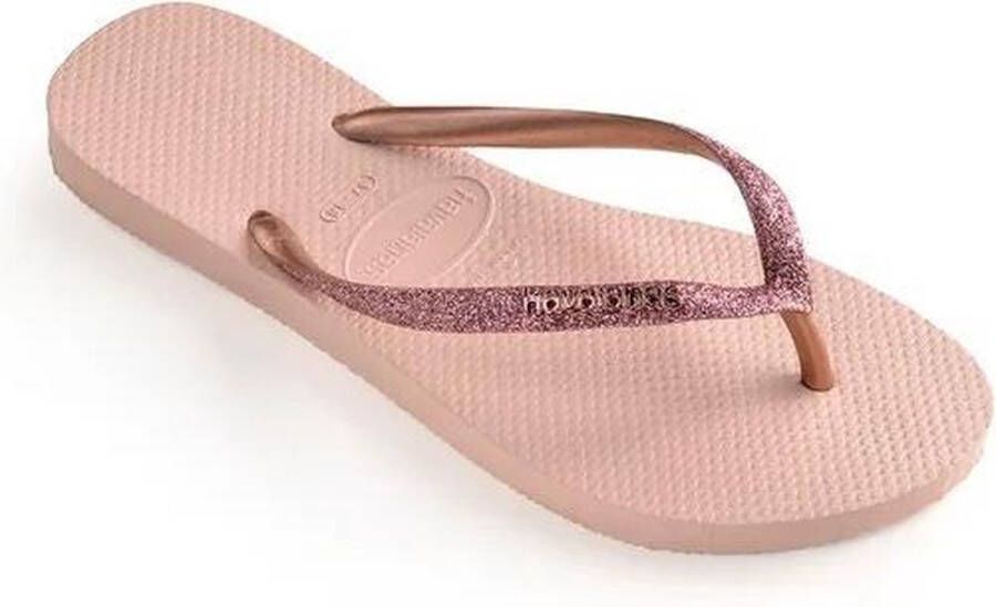 Havaianas Slim Glitter Dames Slippers Ballet Rose