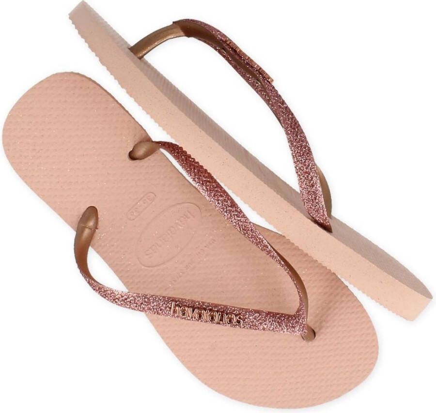 Havaianas Slim Glitter Dames Slippers Ballet Rose