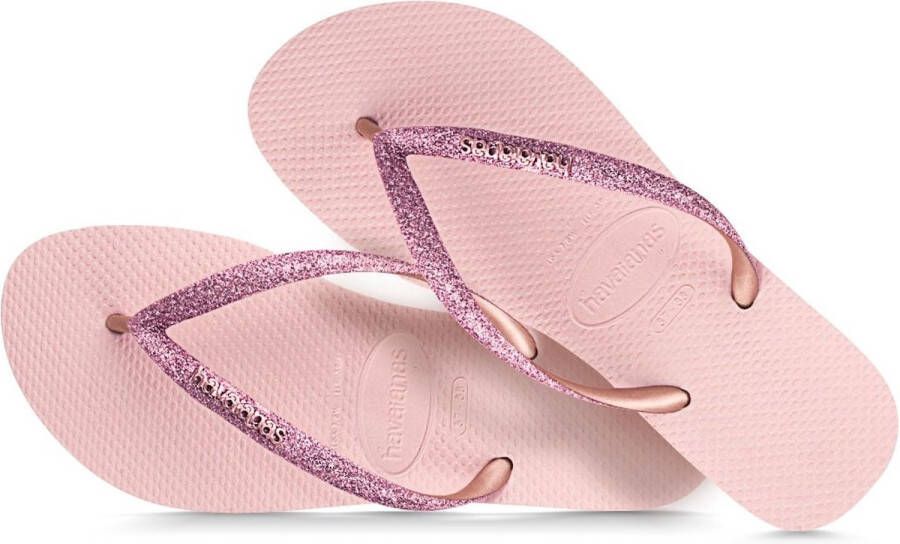 Havaianas Slim Glitter Dames Slippers Ballet Rose