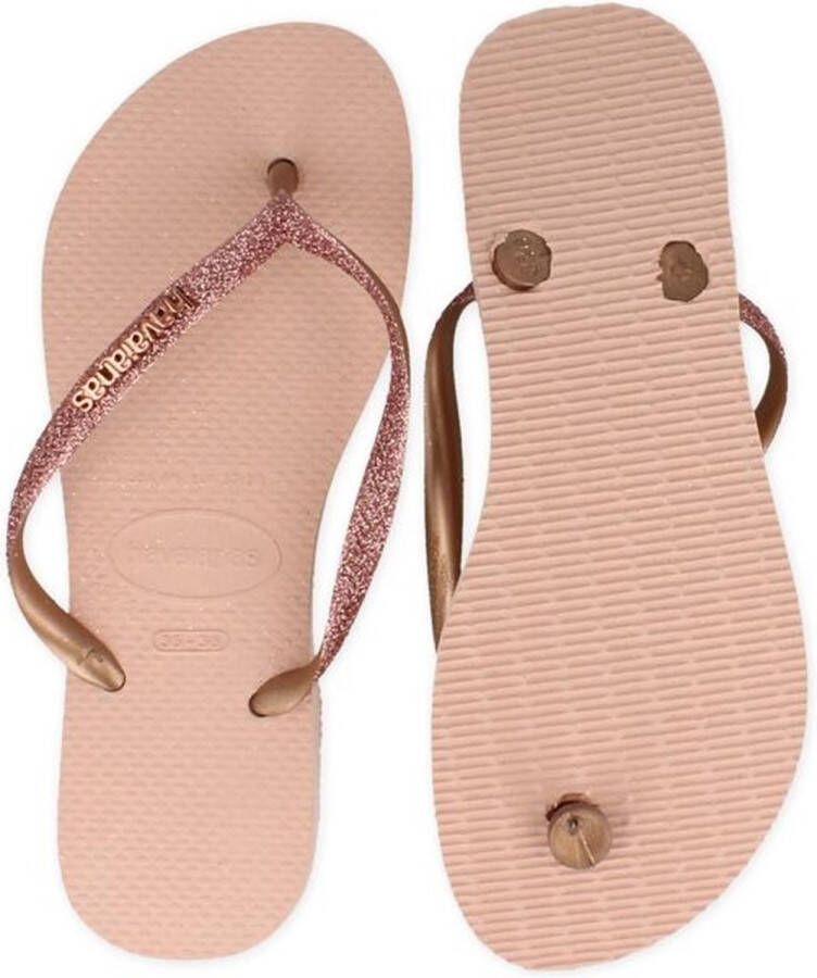 Havaianas Slim Glitter Dames Slippers Ballet Rose