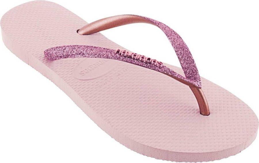 Havaianas Slim Glitter Dames Slippers Ballet Rose