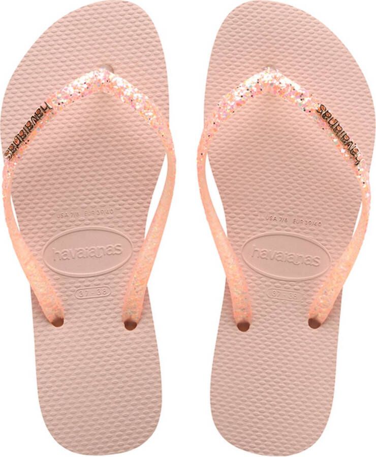 Havaianas Slim Glitter Flourish Macaron Pink