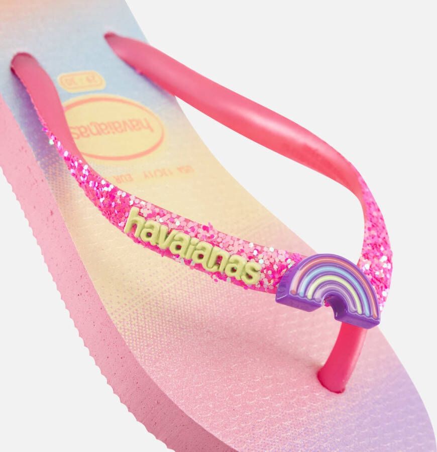 Havaianas Slim Glitter Slippers roze Rubber Dames