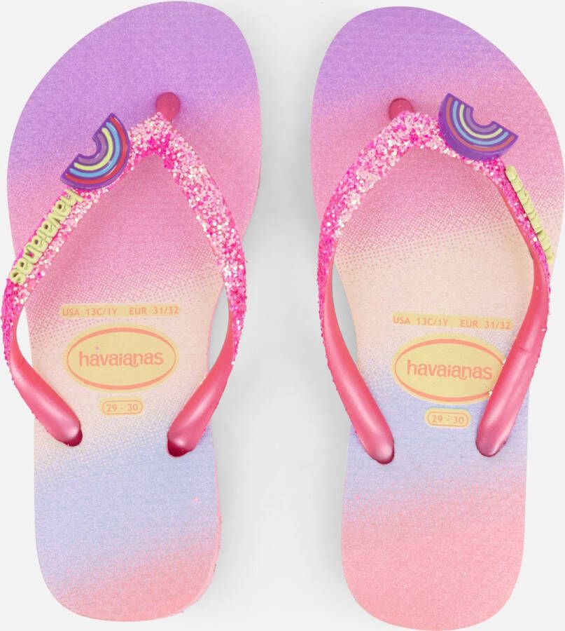 Havaianas Slim Glitter Slippers roze Rubber Dames