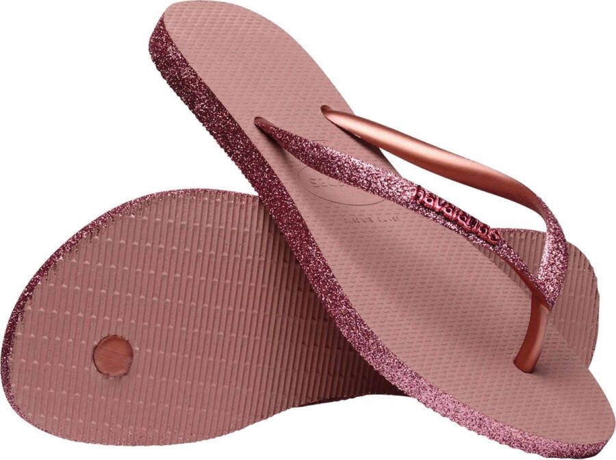 Havaianas Slim Sparkle Ii Dames Slippers Roze Goud