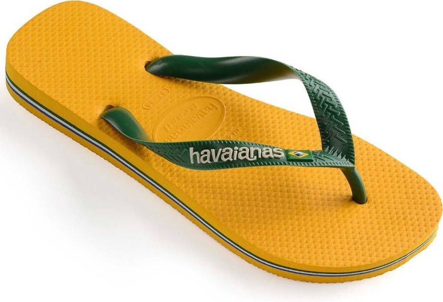 Havaianas Slippers Kids Flipflops Brasil Logo Geel