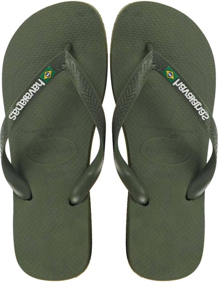 Havaianas Slippers Teenslippers Heren Brasil Logo Groen