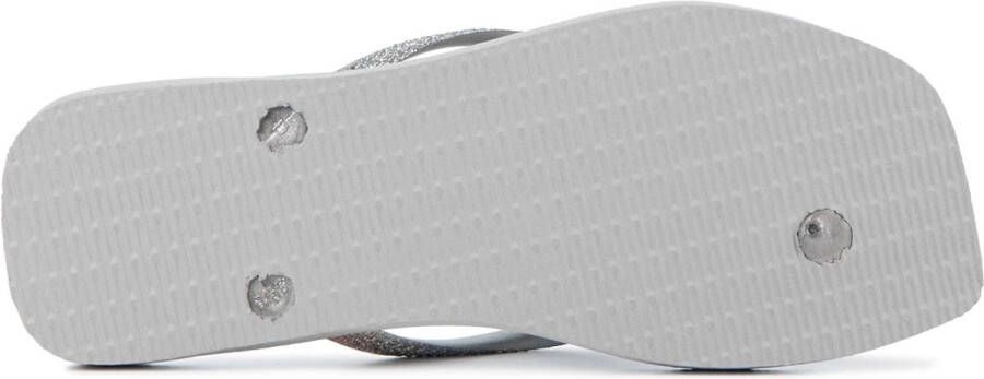 HAVAIANAS Slippers Dames Square Glitter Maat: 41 42 Materiaal: Rubber Kleur: Grijs - Foto 6