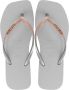 HAVAIANAS Slippers Dames Square Glitter Maat: 41 42 Materiaal: Rubber Kleur: Grijs - Thumbnail 7