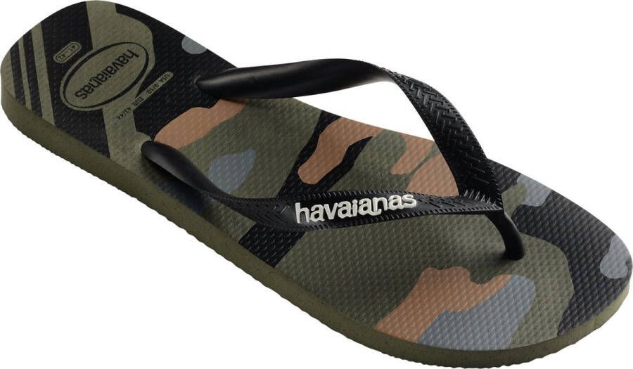 Havaianas Top Camu Heren Slippers Zwart Groen