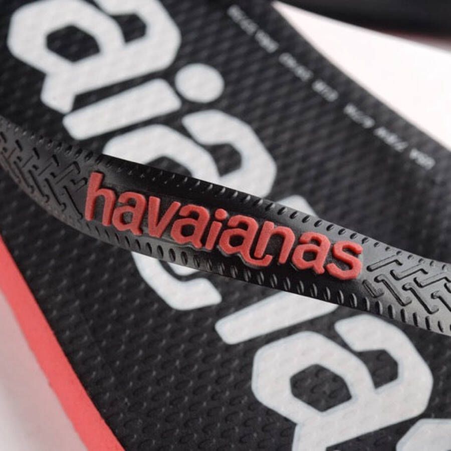 Havaianas Top Logomania 2 Unisex Slippers Zwart Rood