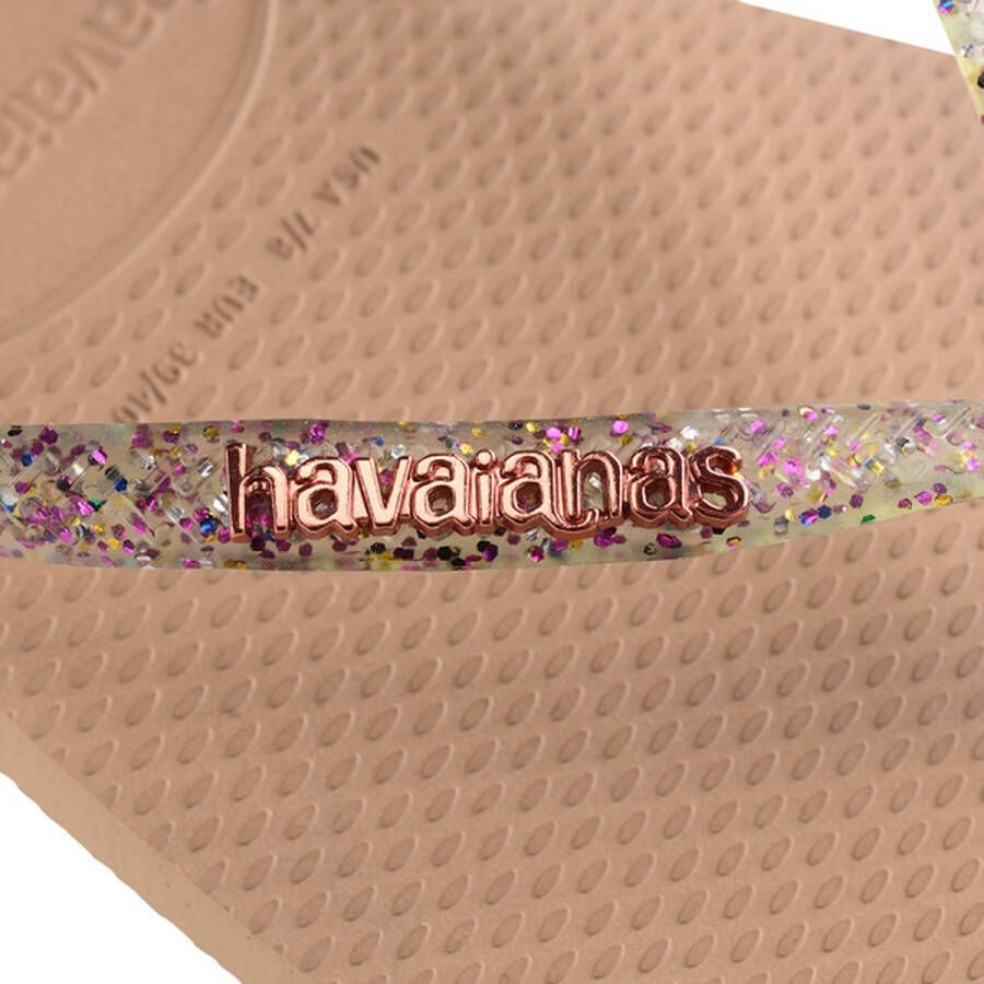 Haviana's Havaianas Square Logo Metallic Tongs Rose Gold 4148257 Taille