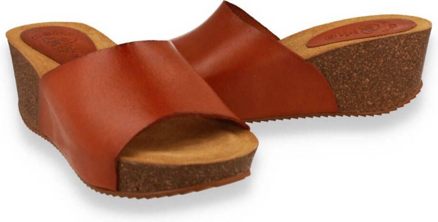 Hee! Dames Slipper Cognac COGNA