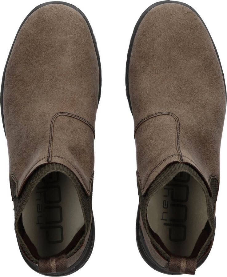 Hey Dude Chelsea boots Scott Grip suede bruin Heren
