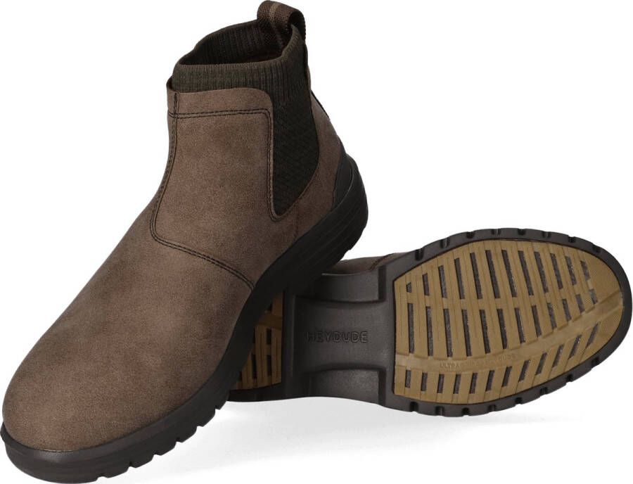 Hey Dude Chelsea boots Scott Grip suede bruin Heren