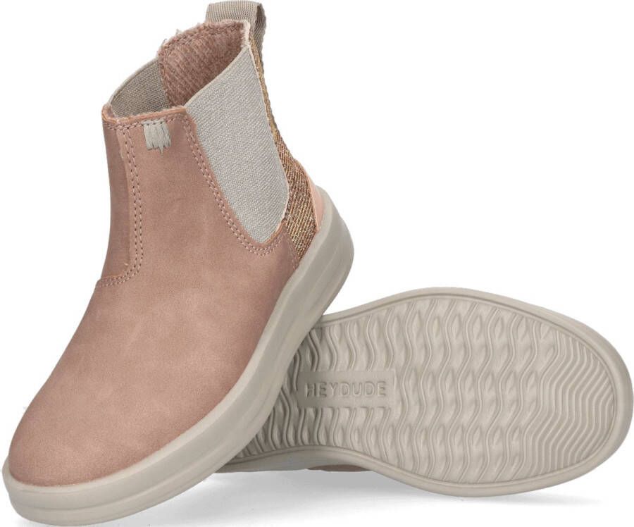 Hey Dude HEYDUDE Aurora Youth Kids Chelsea Boots Antique Rose | Roze | Gerecycled Leer - Foto 8