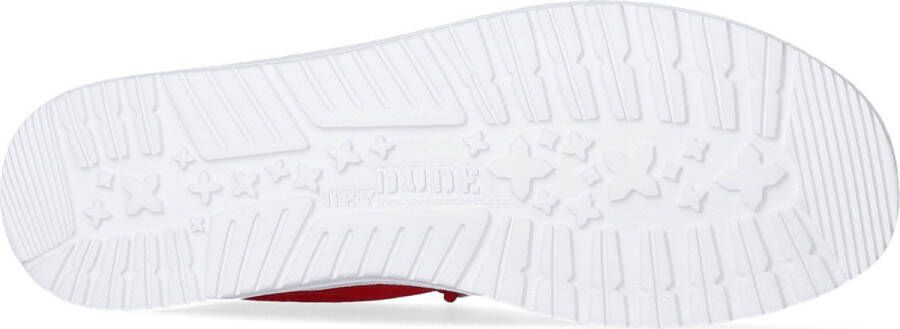 HEYDUDE Wally Slub Canvas Heren Instappers Red Rood HD40009