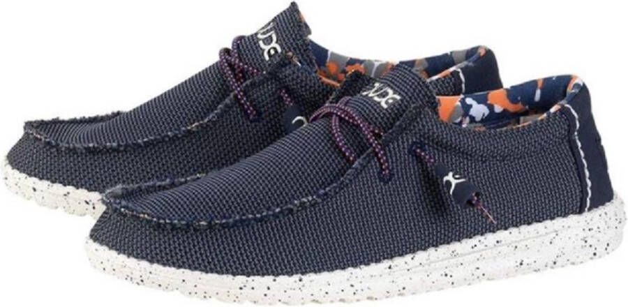 Hey Dude Instappers Heren Instapschoenen Herenschoenen Canvas Wally sox Blauw