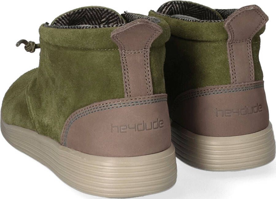 Hey Dude JO veterschoenen suede groen Suede