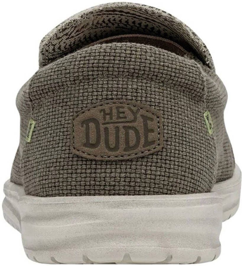 HEYDUDE Mikka Braided Instappers groen Canvas