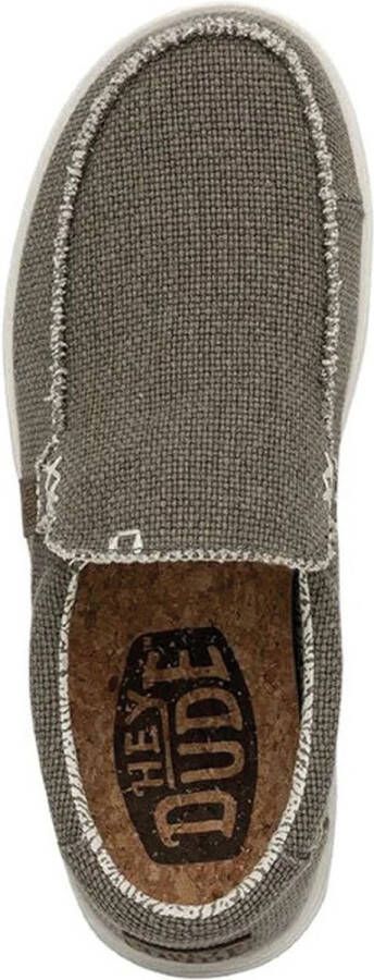 HEYDUDE Mikka Braided Instappers groen Canvas