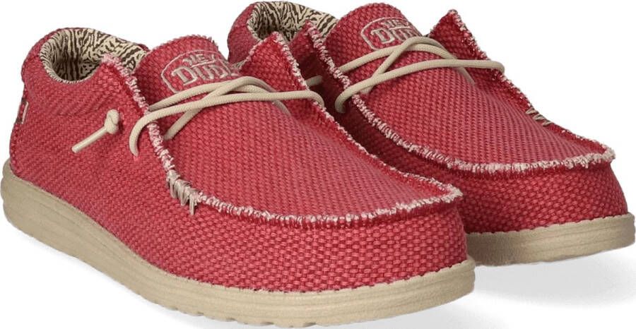 HEYDUDE Wally Braided Heren Instappers Pompeian Red