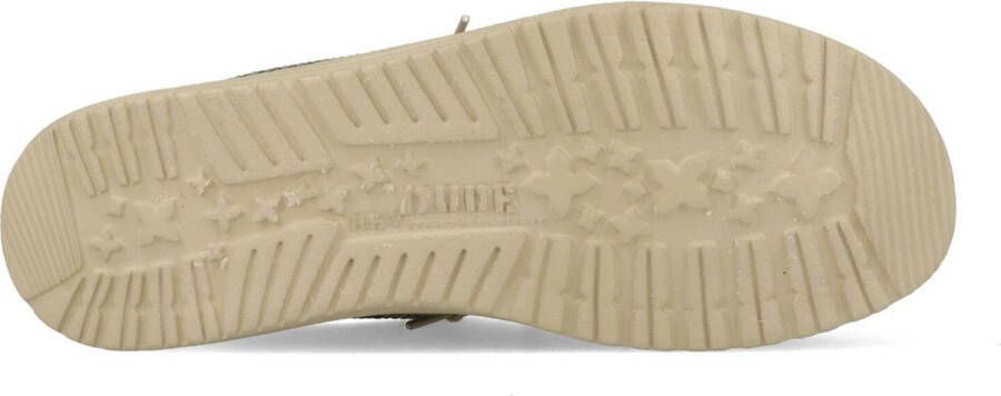 HEYDUDE Wally Braided Instappers groen Canvas