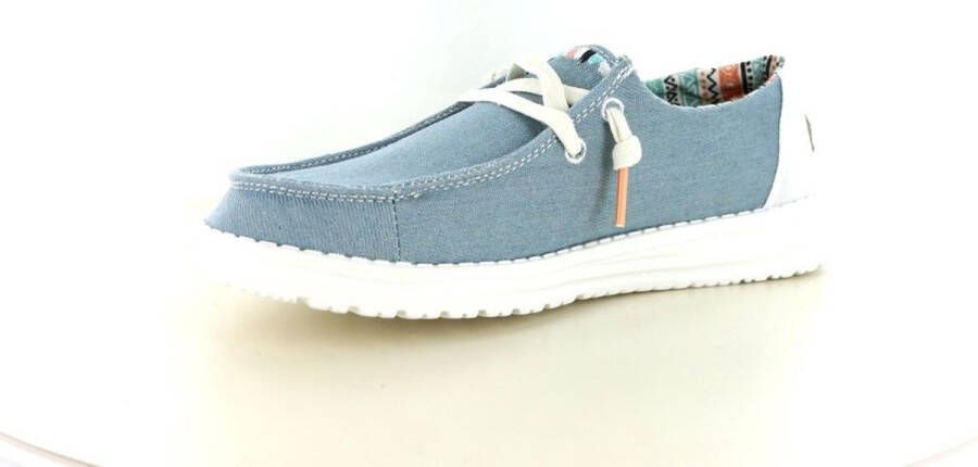 HEYDUDE Wendy Boho Veterschoenen blauw Canvas Dames - Foto 11