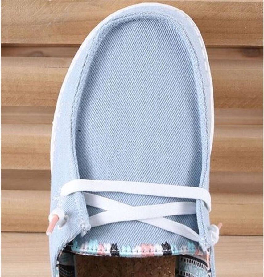 HEYDUDE Wendy Boho Veterschoenen blauw Canvas Dames - Foto 12