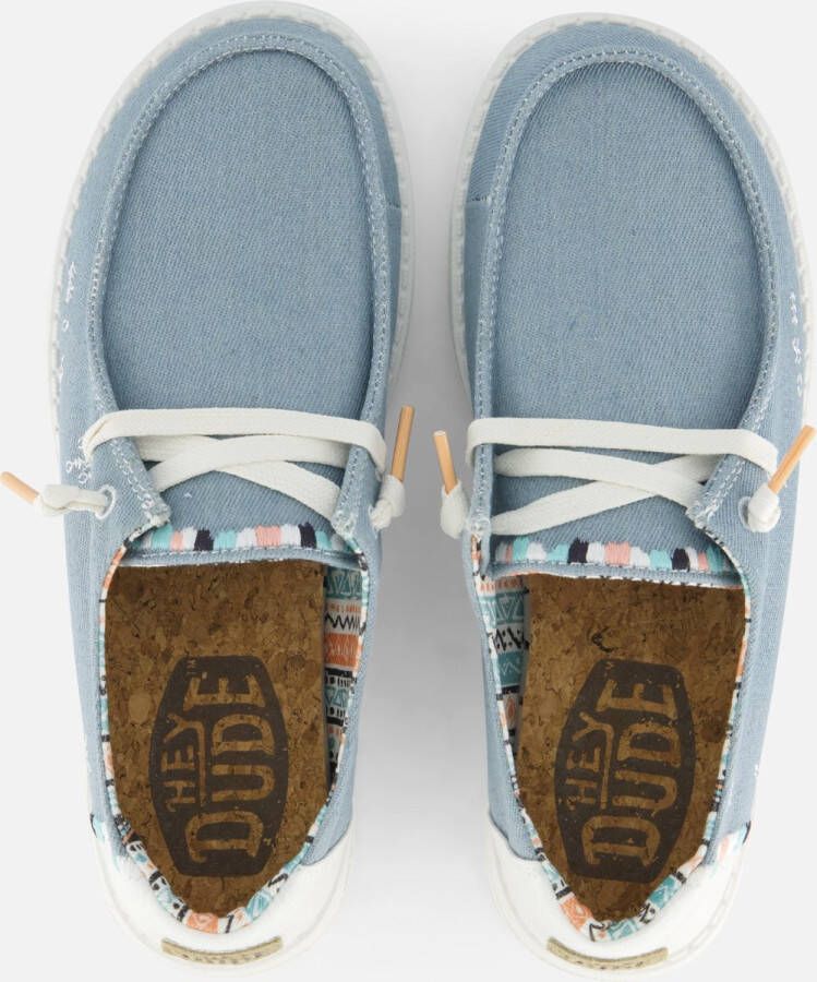 HEYDUDE Wendy Boho Veterschoenen blauw Canvas Dames - Foto 15