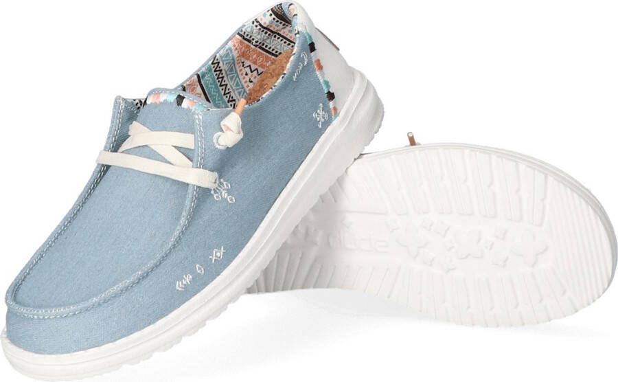 HEYDUDE Wendy Boho Veterschoenen blauw Canvas Dames - Foto 7