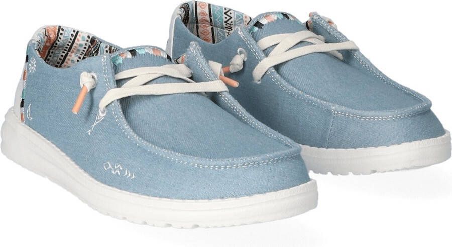 HEYDUDE Wendy Boho Veterschoenen blauw Canvas Dames - Foto 8