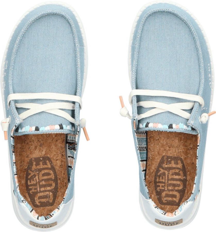 HEYDUDE Wendy Boho Veterschoenen blauw Canvas Dames - Foto 9