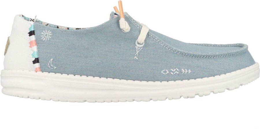 HEYDUDE Wendy Boho Veterschoenen blauw Canvas Dames