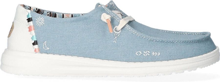 HEYDUDE Wendy Boho Veterschoenen blauw Canvas Dames