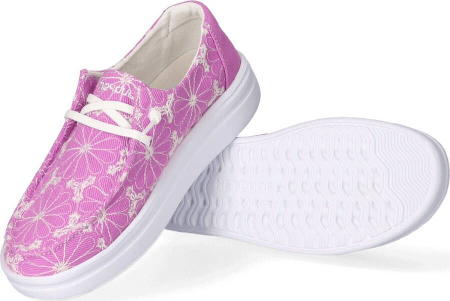 HEYDUDE Wendy Rise Eyelet Dames Instappers Violet