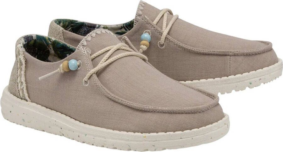 HEYDUDE Wendy Sage Instappers beige Canvas Dames