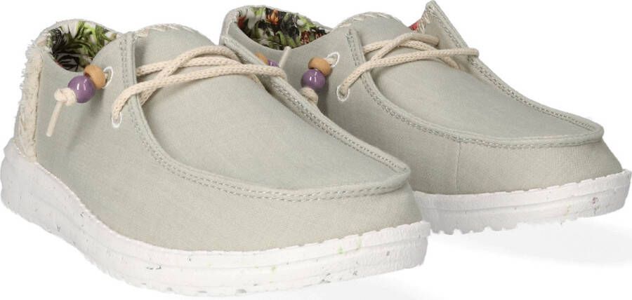 HEYDUDE Wendy Sage Veterschoenen groen Canvas Dames