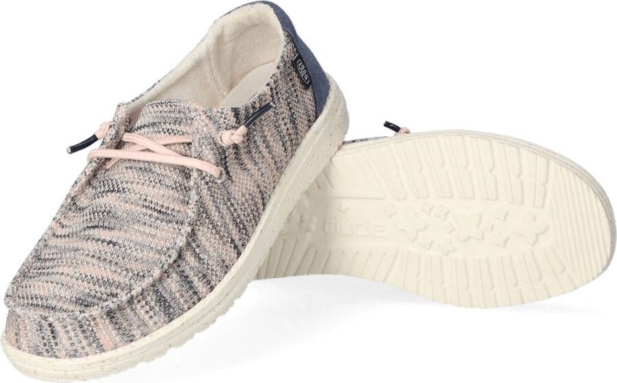 Hey Dude HEYDUDE Wendy Sox Veterschoenen roze Canvas Dames - Foto 4