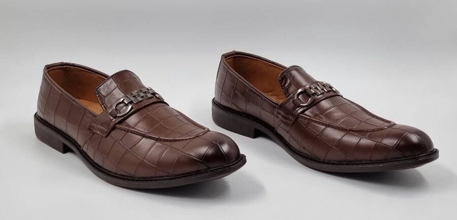 Hitman Schoenen DEJAVU Heren Instappers Heren Loafers Bruin