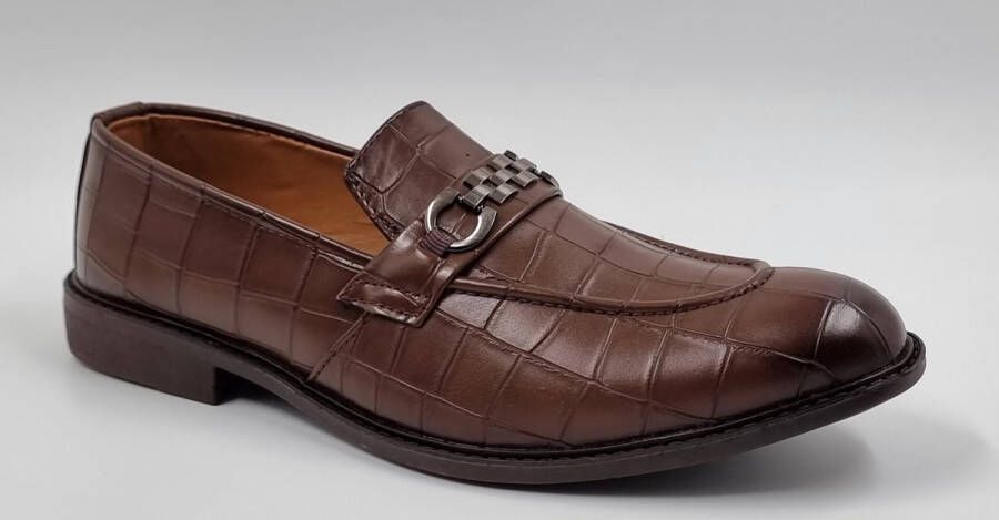 Hitman Schoenen DEJAVU Heren Instappers Heren Loafers Bruin