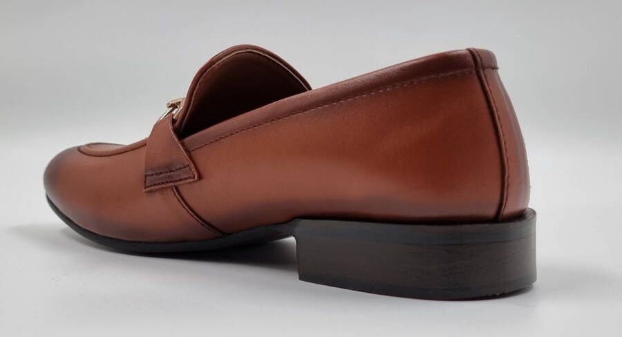 Hitman Schoenen FLEX Heren Instappers Heren Loafers Mustard Echt Leer