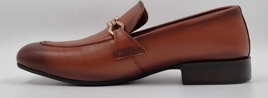 Hitman Schoenen FLEX Heren Instappers Heren Loafers Mustard Echt Leer