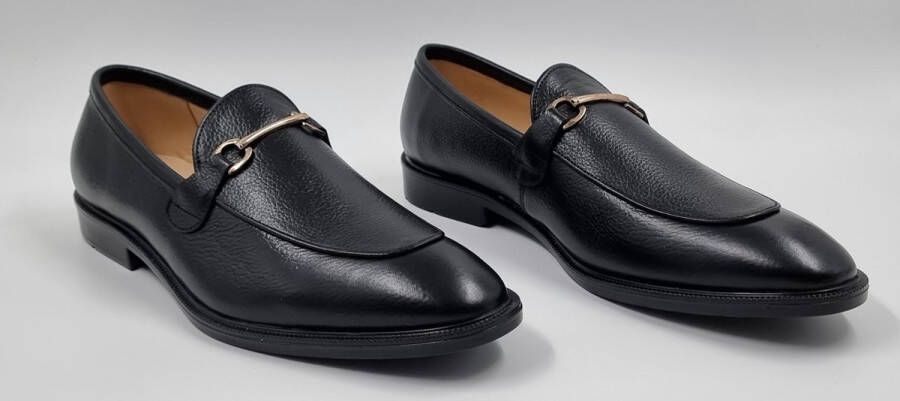 Hitman Schoenen FLEX Heren Instappers Heren Loafers Zwart Echt Leer